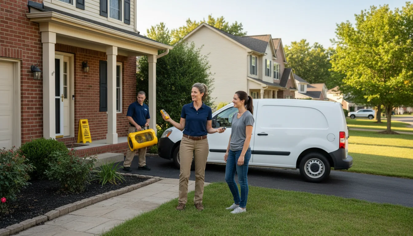 Residential water damage restoration in Newell, PA